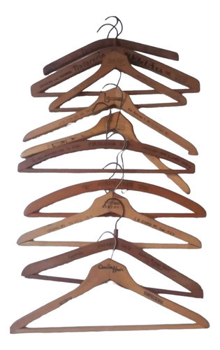 Lote De 10 Perchas Antiguas Selladas De Colección 0