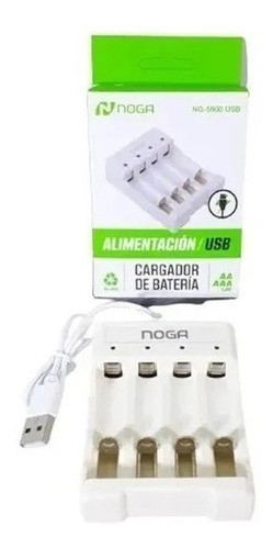 Cargador De Pilas Usb Noga 1.2v Indicadores Bateria Aa Y Aaa 1