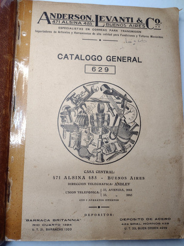 Catalogo General Anderson.levanti & C.o 1929 Nº629 1