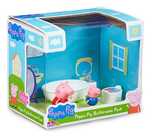 Peppa Pig Bathroom Pack Figuras Y Accesorios Original 0