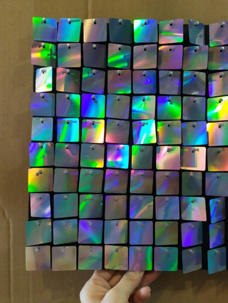 26 Painel Mágico Festa Shimmer Wall 30x30cm Prata-furta-cor 1