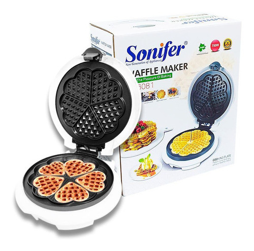 Waflera Wafflera Antiadherente 5 Cortes Diseño Flor 0