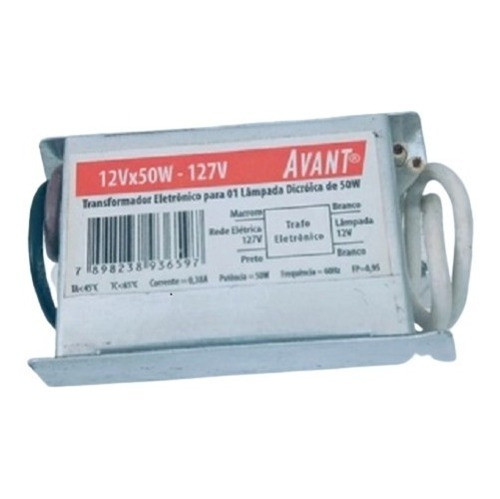Transformador Eletrônico Dimerizavel 12v X 1-50w Tensão 127v 0