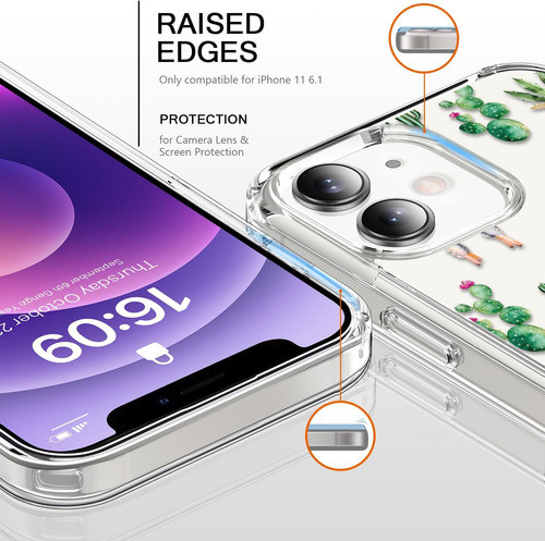 Funda Compatible iPhone 11 Transparente Leopardo. Resistente 1