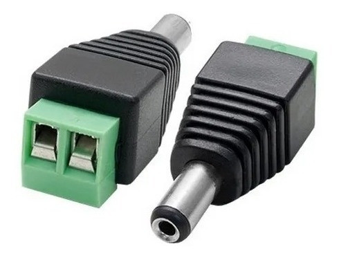 Kit 4 Conectores 12v 2.1mm Macho Con Borne Para Cctv 1