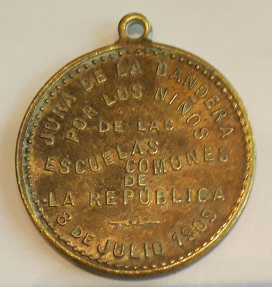 Medalla 8 De Julio 1909 Jura De La Bandera Escuelas Comunes 1