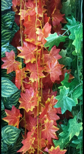 Guirnalda Hojas Artificiales Enredadera De Otoño X12 Unidad 1
