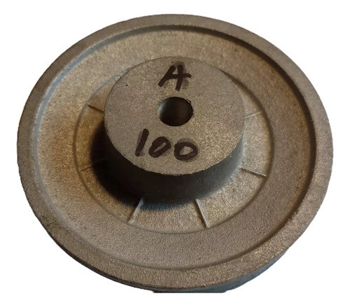 Polea En V  De 1 Canal A De 100 Mm De Aluminio Eje Ciego Nva 0