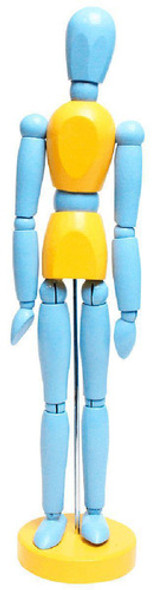 Manequim Articulado 30cm Color Azul E Amarelo 0