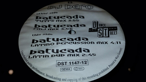 Dj Dero Batucada Vinilo Maxi Alemania Impecable 1993 1