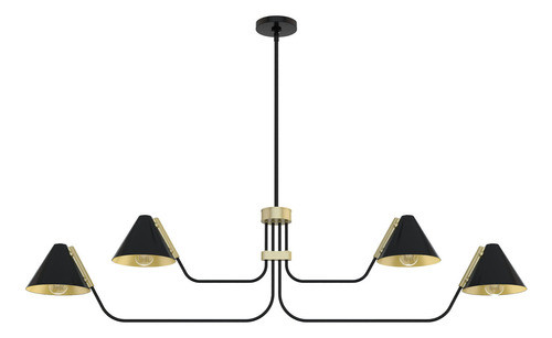 Hunter Fan Company  Grove Isle Candelabro, Negro Mate 0