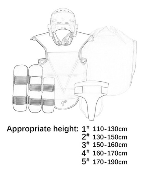 Conjunto De Equipamentos De Sparring De Karatê, Vermelho S 1