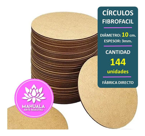Circulo Fibrofacil 10cm (pack X 144) - Mahuala Arte Nuestro 1