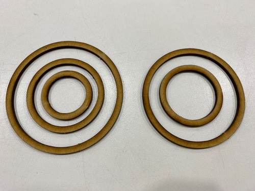 Aros Arandela Argolla Mini 7cm Mdf/fibrofacil Kit X275u 1