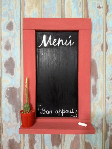 Cartel Pizarron Deco Boda Hogar Menu 1
