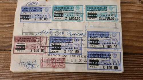 Hoja Timbres Sellos Antiguos Año 69 Y 70 0