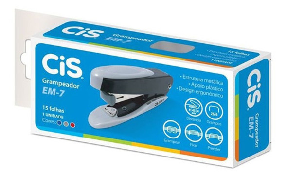 Grampeador Para 20 Folhas Cinza Em-7 Cis 1