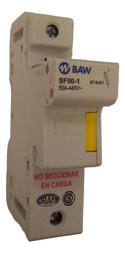 Seccionador Portafusible Din 1polo P/fusible 14x51 H/50a Baw 0