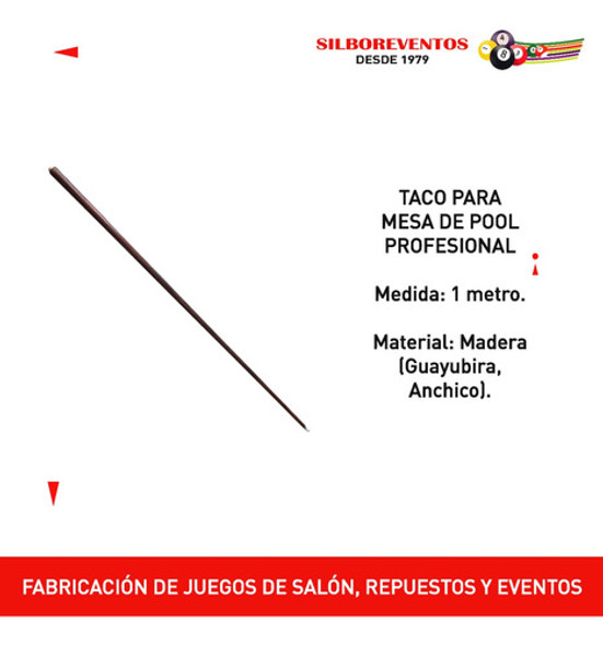 Taco De Pool Profesional 1m 1 Taco De Pool Profesional 1m 1