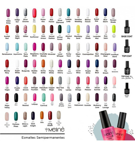 4 Esmaltes Semipermanente Gel Uv/led Meliné 0