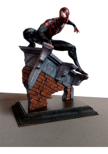 Spiderman Miles Morales 3d Base De Madera 1