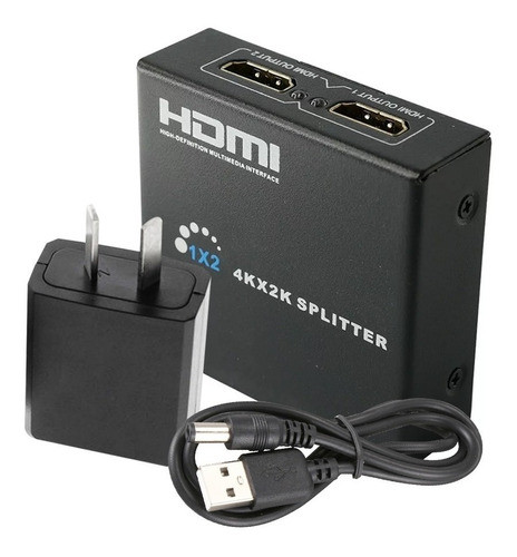Splitter Hdmi Activo 1x2 Tv Led Lcd 3d 1080p Full Hd 4k X2k 1