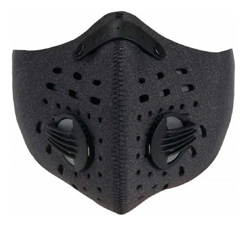 Tapaboca Máscara Neopreno Spandex Deportes Negro C/filtro 1