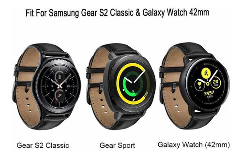 Malla De Cuero Negra Para Samsung Gear S2 1