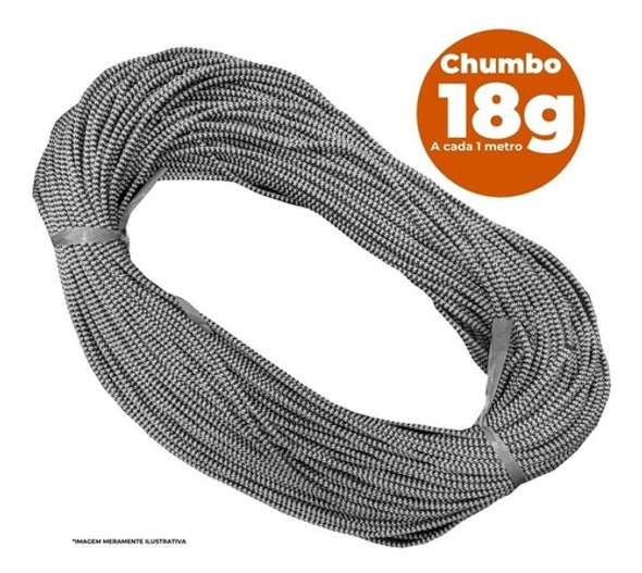 Tralha Chumbo 18 Gramas 100 Metros De Comp. P/ Rede De Pesca 1 Tralha Chumbo 18 Gramas 100 Metros De Comp. P/ Rede De Pesca 1