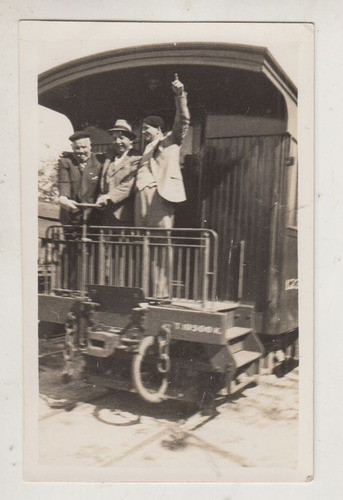 Uruguay Antigua Fotografia Postal En Vagon De Ferrocarril 0