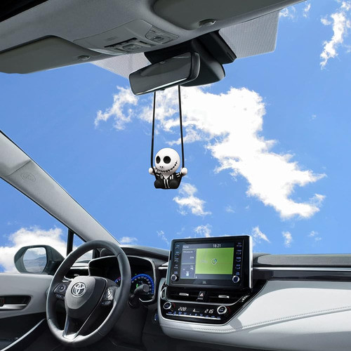 Genial Adorno Colgante De Coche Calavera Oscilante, Accesori 1
