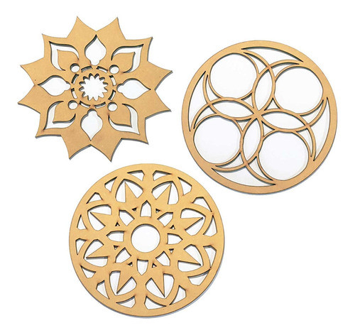 20 Mandalas De Fibrofacil De 15cm 0