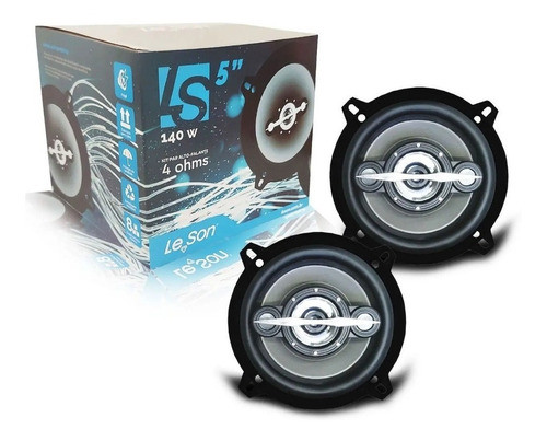 Kit 2 Pares Alto Falante 6 + 5 Polegadas Leson 140w 4 Ohms 1