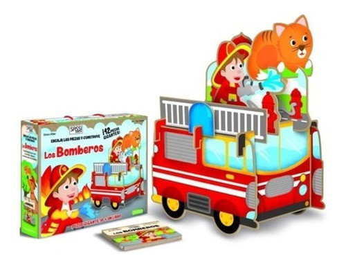 Libro Puzzle Rompecabezas Los Bomberos 3d Sassi 0