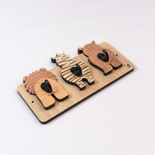 Perchero Infantil Madera Niños Rutilu 1