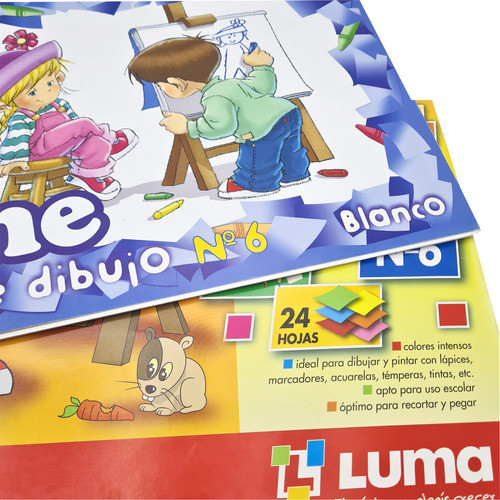 Combo Dos Repuestos N°6 Blanco Y Color Luma 24 Hojas 1