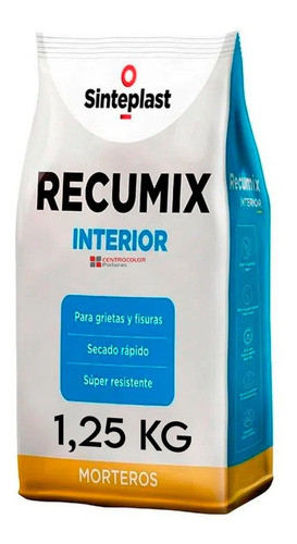 Cemento Mezcla Repara Superficies Interior Recumix 1.5 Kgs 0