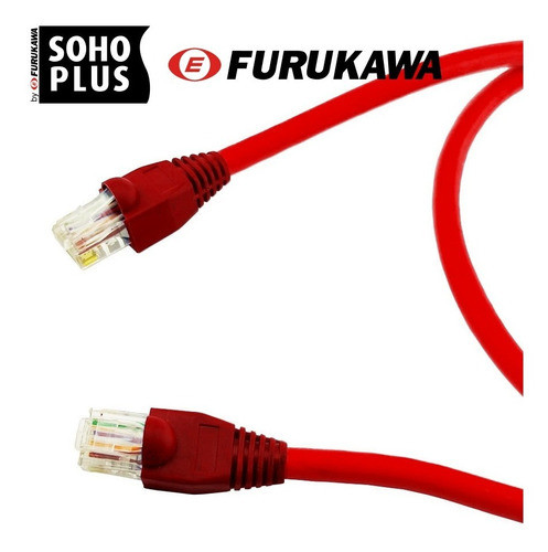Patch Cord 2,5m Cat6 Furukawa Rj45 Vermelho Gigabit S. Veloz 1