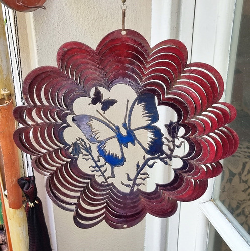 Simpático Móvil/ Atrapasueños En Metal Esmaltado Mariposa 0