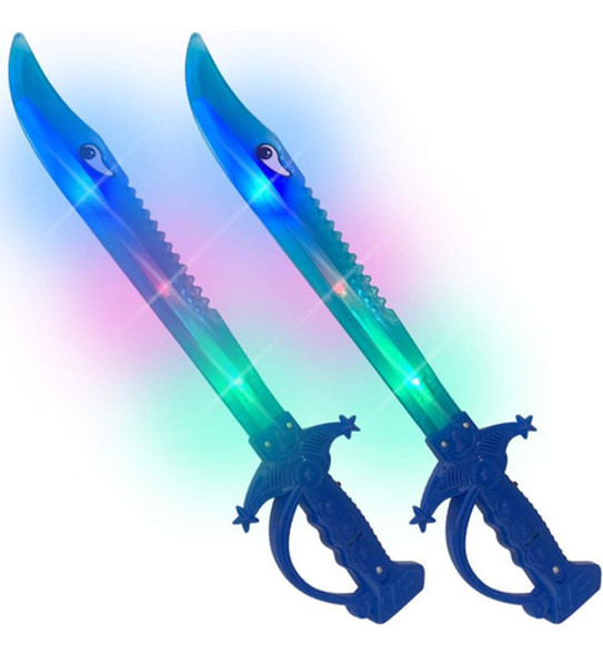 Espadas De Luz Shark Para Niños, Juego De Luces 38 Cm 0