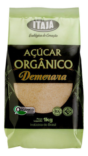 Açúcar Demerara Orgânico Itajá Pacote 1kg 0