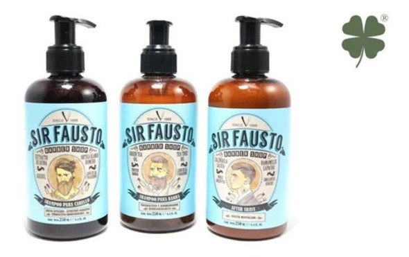 Sir Fausto Kit Shampoo Cabello + Barba + Locion After Shave 1