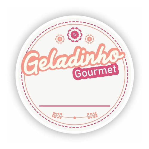 1.000un Adesivo Pronto Gelinho Geladinho Dindin Sacolé 3x3cm 0