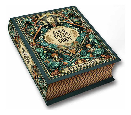 Four Tales Tarot Taroteca Studio 12x7cm Gold Edges 88 Cards 0