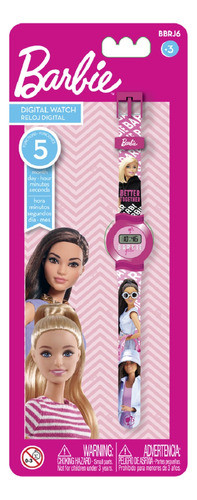 Reloj Digital Pulsera Infantil Barbie 5 Funciones Tut 1