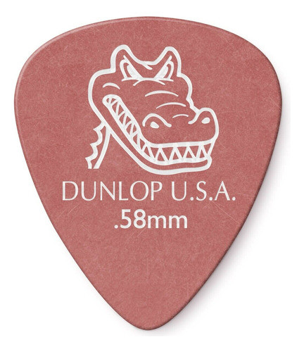 72 Palheta Dunlop Gator Grip 0,58 Mm Guitarra 417r Vermelha 1