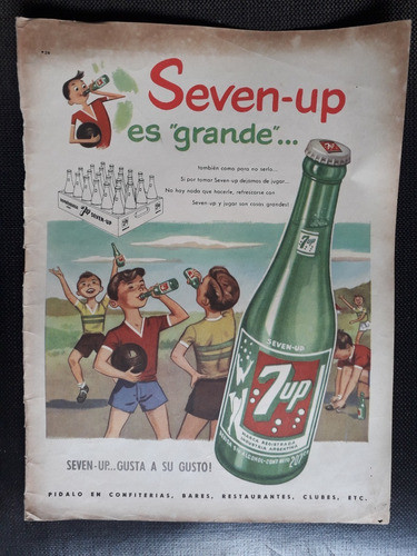 Antigua Publicidad Seven 7 Up Refresco Gaseosa Hoja Revista 0