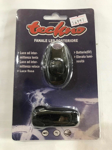 Farol Bici - Trasera Led Tkx C/velcro 1