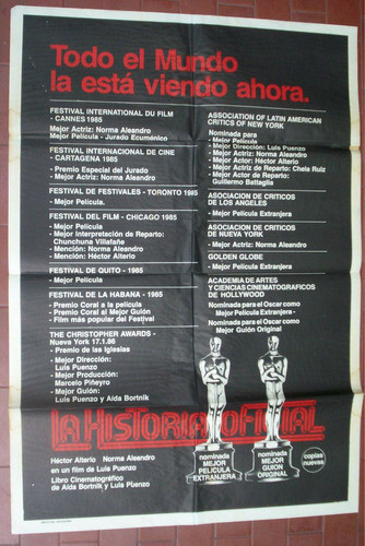 La Historia Oficial Poster Original Película Muy Bueno 0