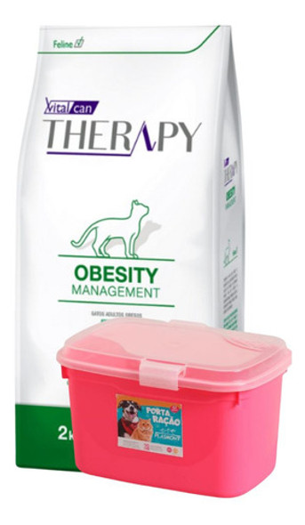 Therapy Feline Obesity Management X 2 Kg + Contenedor 0 Therapy Feline Obesity Management X 2 Kg + Contenedor 0